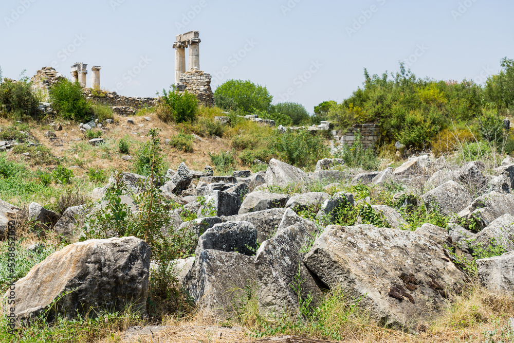 Remains of ancient ruins in Aphrodisia, Turkey
