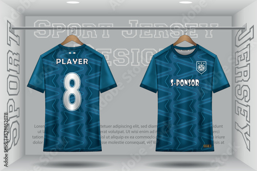 Soccer jersey mockup football jersey design in the studio sublimation for sport t shirt design collection for racing, cycling, gaming, motocross