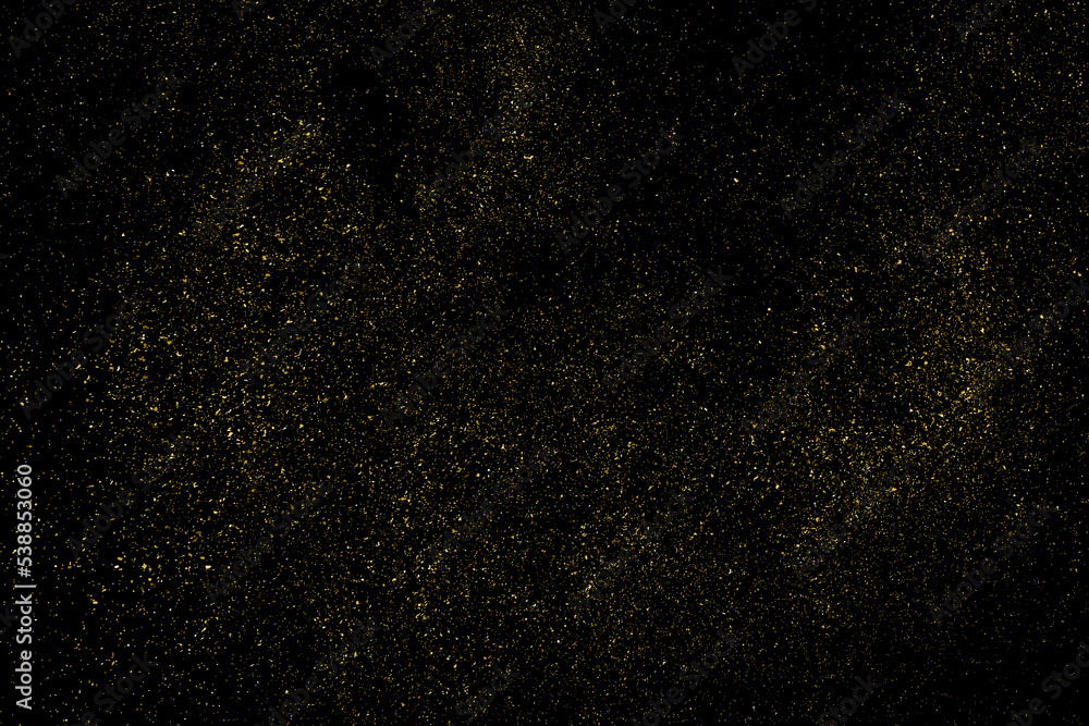 Gold Glitter Texture Isolated on Black Background. Golden stardust. Amber Particles Color. Sparkles Rain. Vector Illustration, Eps 10. Gold Glitter Texture Isolated on Black Background. Golden stardust. Amber Particles Color. Sparkles Rain. Vector Illustration, Eps 10.
