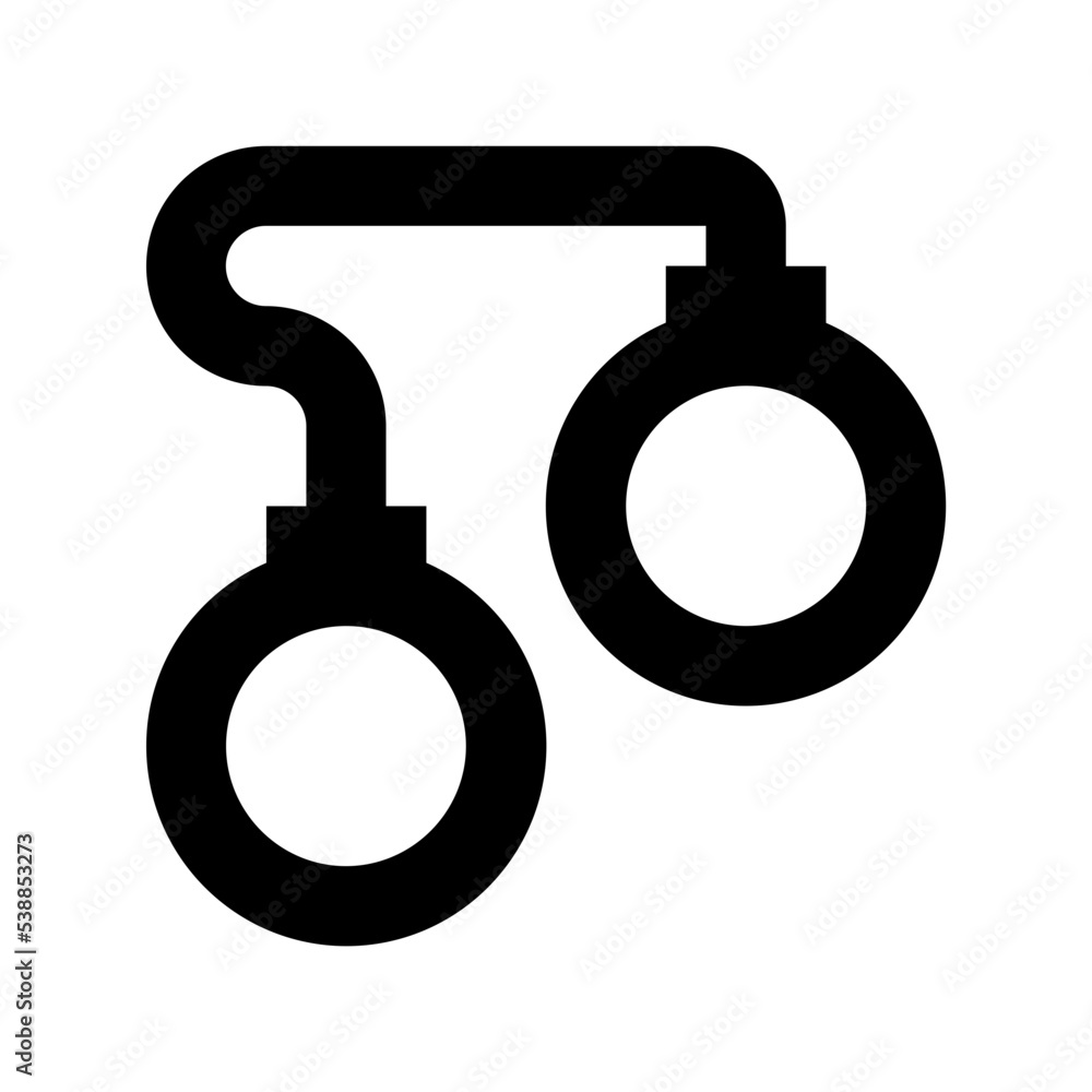 Handcuffs Flat Vector Icon Handcuffs Flat Vector Icon