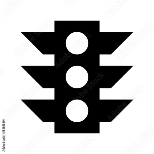 Traffic Signals Flat Vector  Icon
