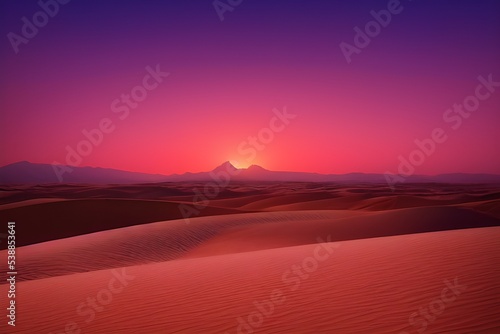A beautiful warm sunset over the desert. © ECrafts