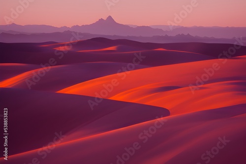 A beautiful warm sunset over the desert.