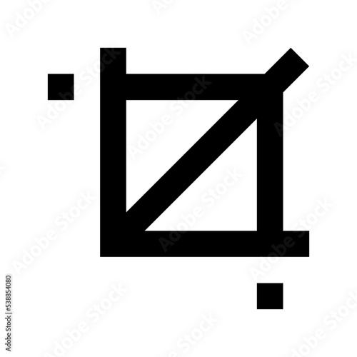 Crop Tool Flat Vector Icon