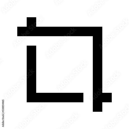 Crop Tool Flat Vector Icon