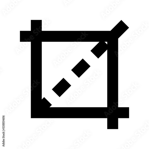 Crop Tool Flat Vector Icon