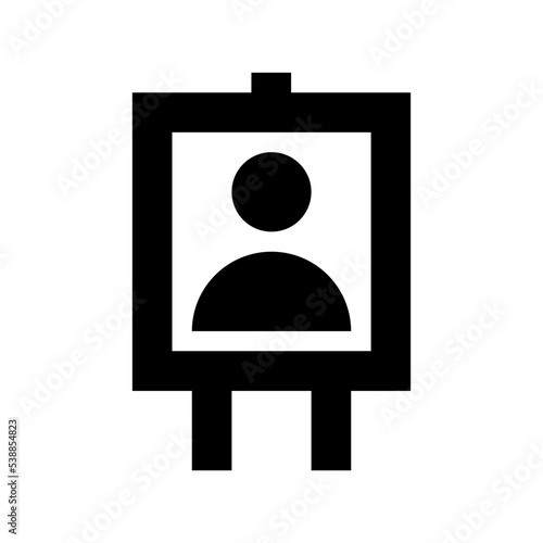 Easel Board Flat Vector Icon