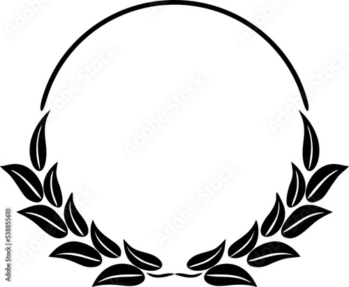Leaf Circle Frame Border Vector
