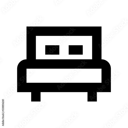 Bed Flat Vector Icon 