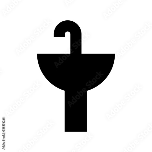 Washbasin Flat Vector Icon 