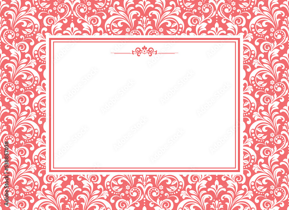 Abstract floral pink pattern. Vector seamless background. Perfect for invitations or announcements.