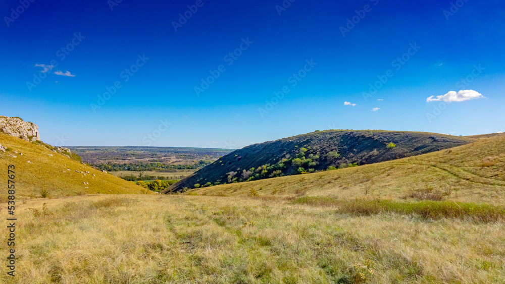 Beautiful landscape, Mountains 2 sisters, Seversky Donets River.
