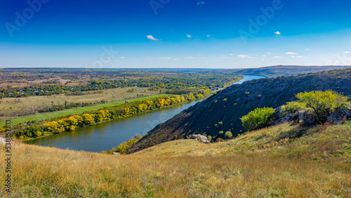 Beautiful landscape, Mountains 2 sisters, Seversky Donets River.