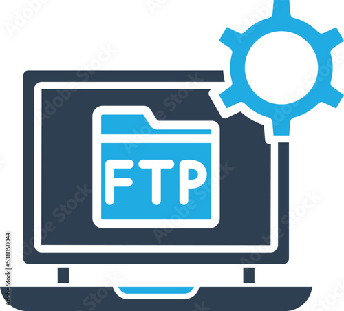  ftp protocol client Vector icon which is suitable for commercial work and easily modify or edit it
