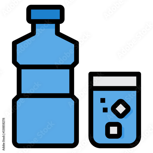 Beverage filled outline icon