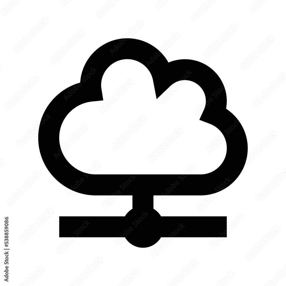 Cloud Network Flat Vector Icon Cloud Network Flat Vector Icon