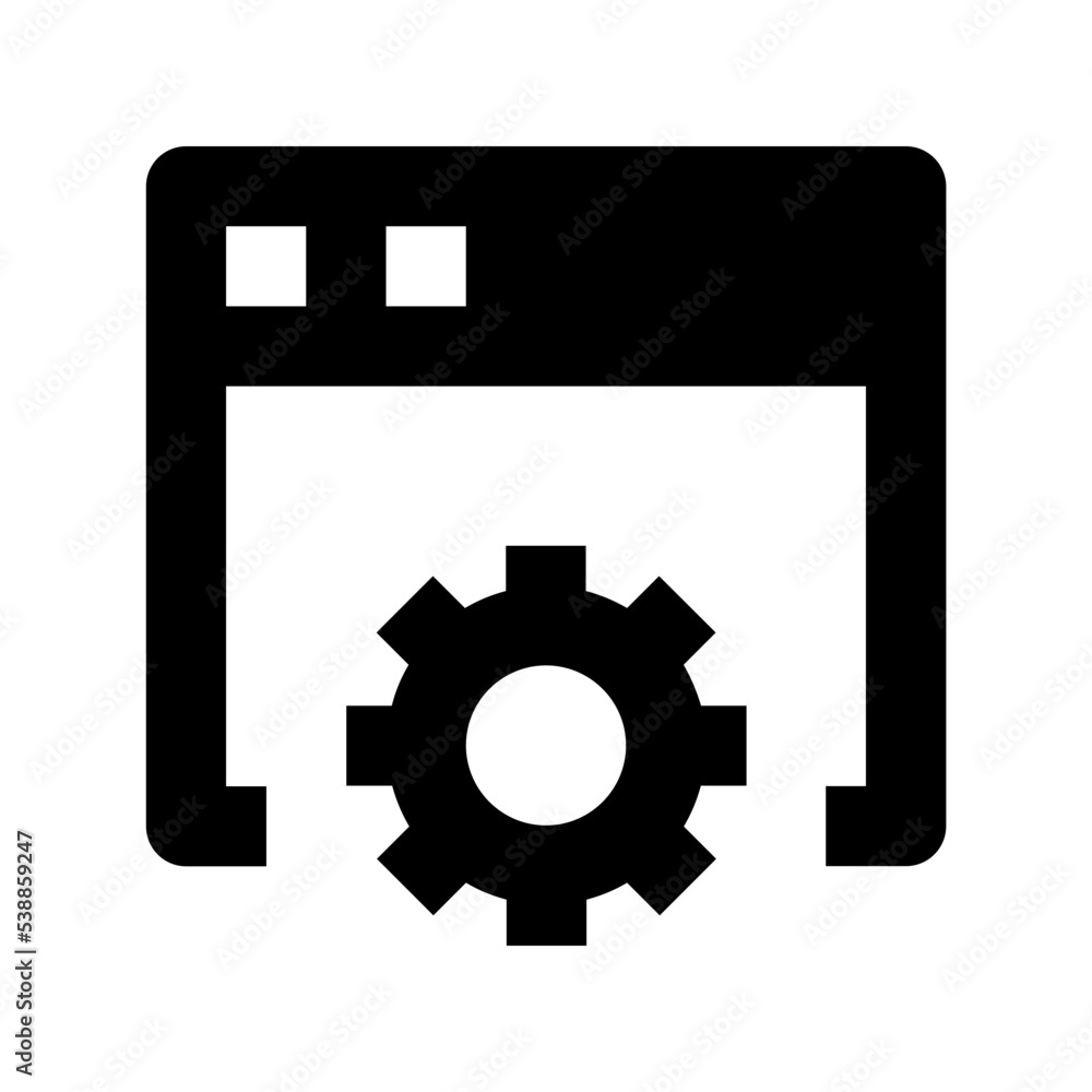 Web page settings Flat Vector Icon Web page settings Flat Vector Icon