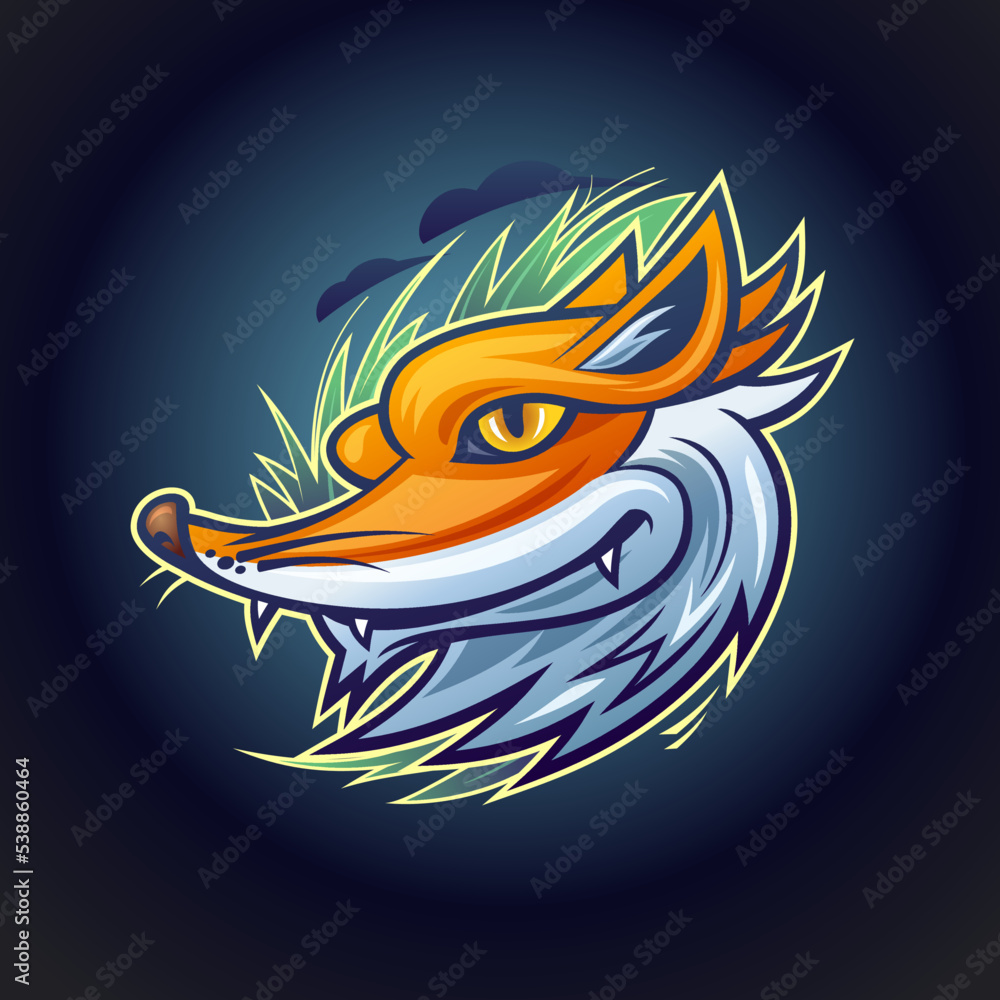 Obraz premium Fox logotype design, tee print