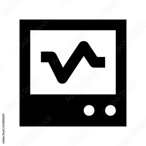 Ecg Machine Flat Vector Icon