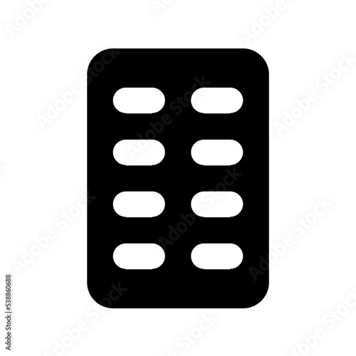 Pills Strip Flat Vector Icon