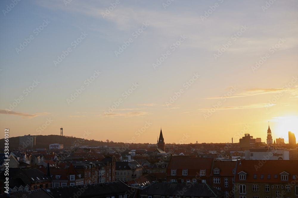 Naklejka premium landscape of modern urban city in denmark