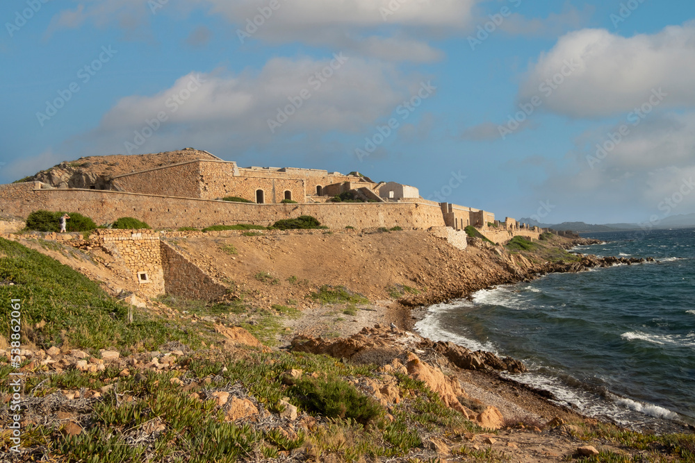 Military forts of Punta Rossa, Caprera, Sardinia Military forts of Punta Rossa, Caprera, Sardinia