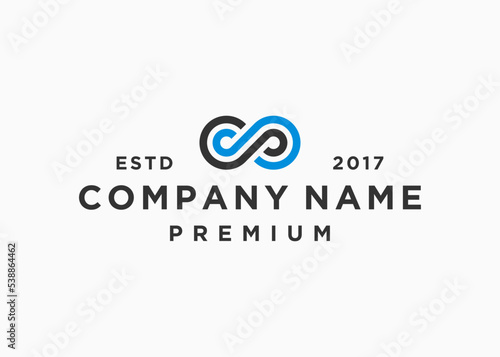 infinity logo design vector illustration template