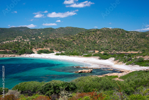 Piscinni bay  beach with crystal clear waters in southwest Sardinia  Domus de Maria