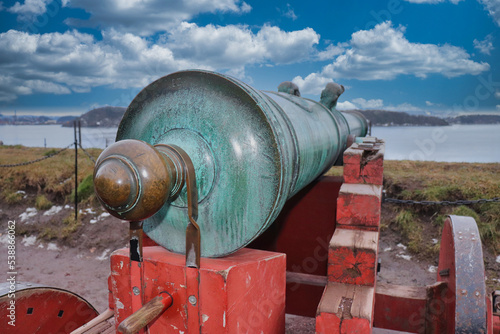 cannon at akershus fortress in oslo photo