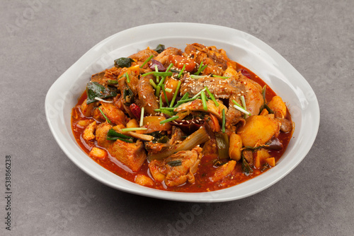Fotografie Cooking, food, side dishes, stir-fried chicken, chicken soup, chicken, ingredien