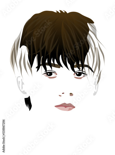 Obraz na plátne portrait of a fashionable person, vector