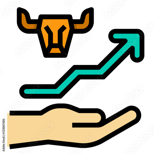 Wallpaper Mural Uptrend filled outline icon Torontodigital.ca