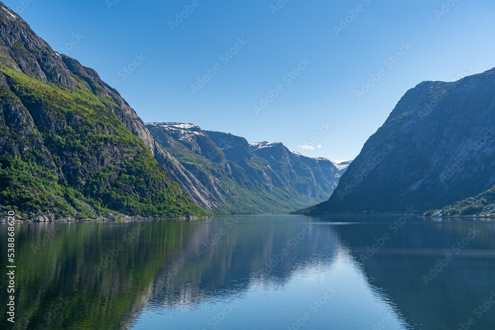 Beautiful landscape of the fjords in Norway