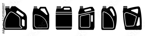 Canister icons set. Fuel tank icon. Black canister icons. Vector illustration.