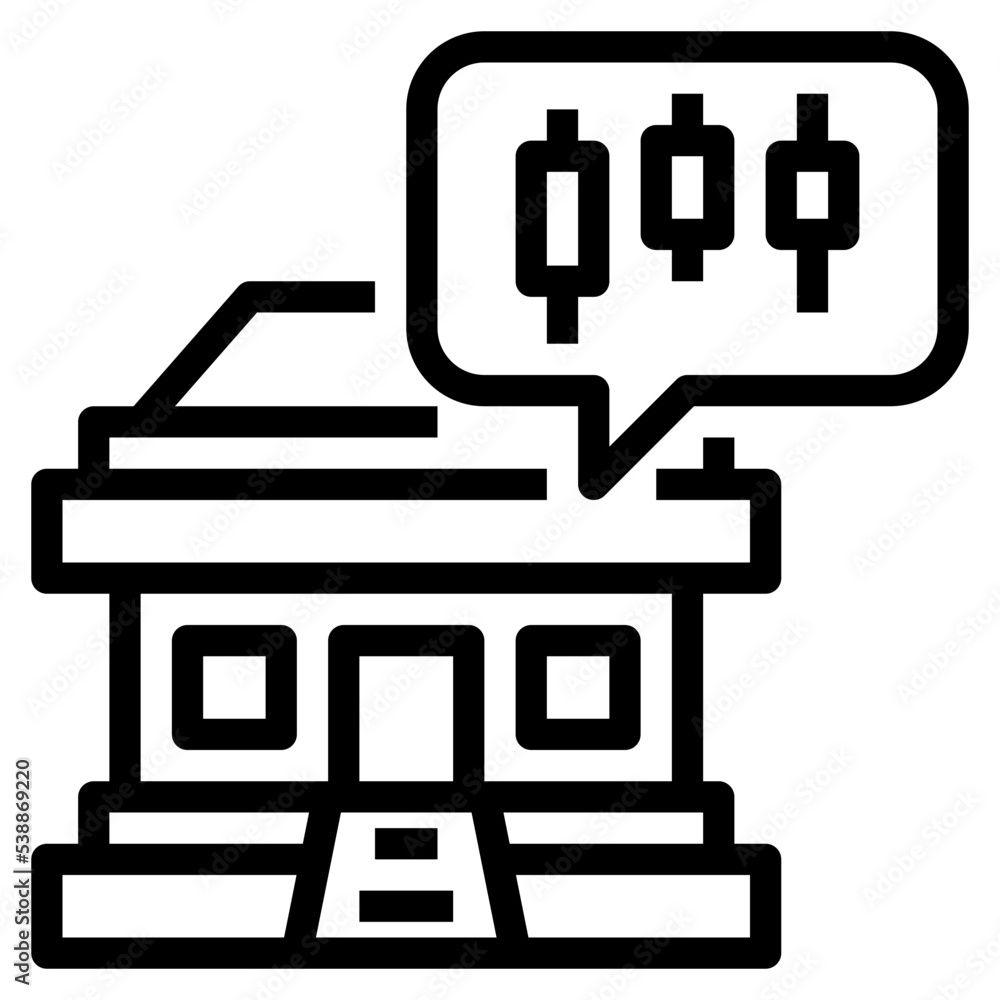 Bank outline icon Bank outline icon