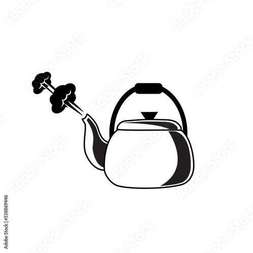 hot kettle boiling water stock illustration