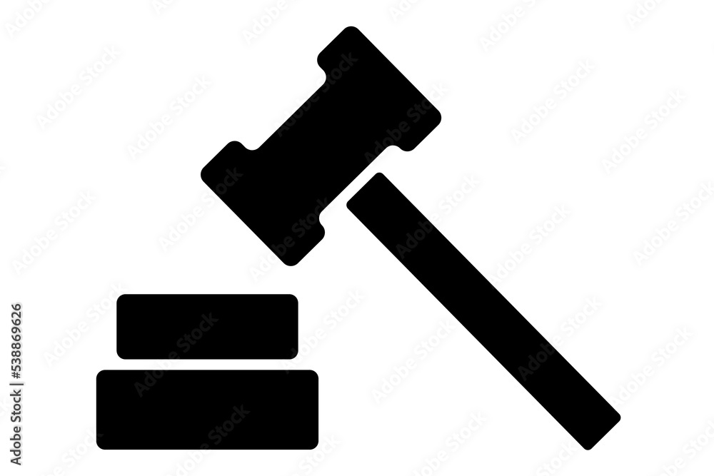 A simple flat black gavel. Good element for any project. A simple flat black gavel. Good element for any project.