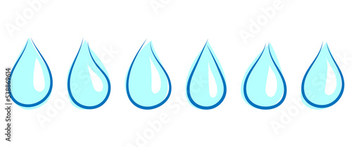 A set of hand drawn simple water drops. Good for any project.