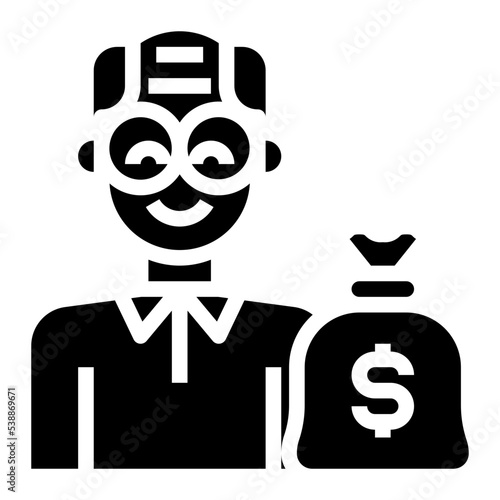 retirement fund glyph icon