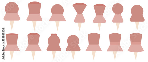 A set of simple flat thumbtacks. Good for any project.