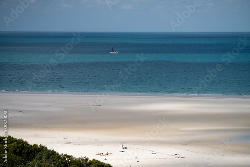 tropical island white sand beach on the ocean