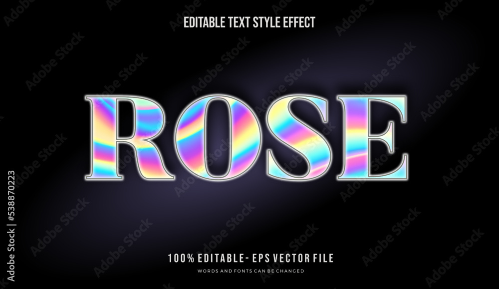 Holograhic text style effect. Editable vector fonts Holograhic text style effect. Editable vector fonts