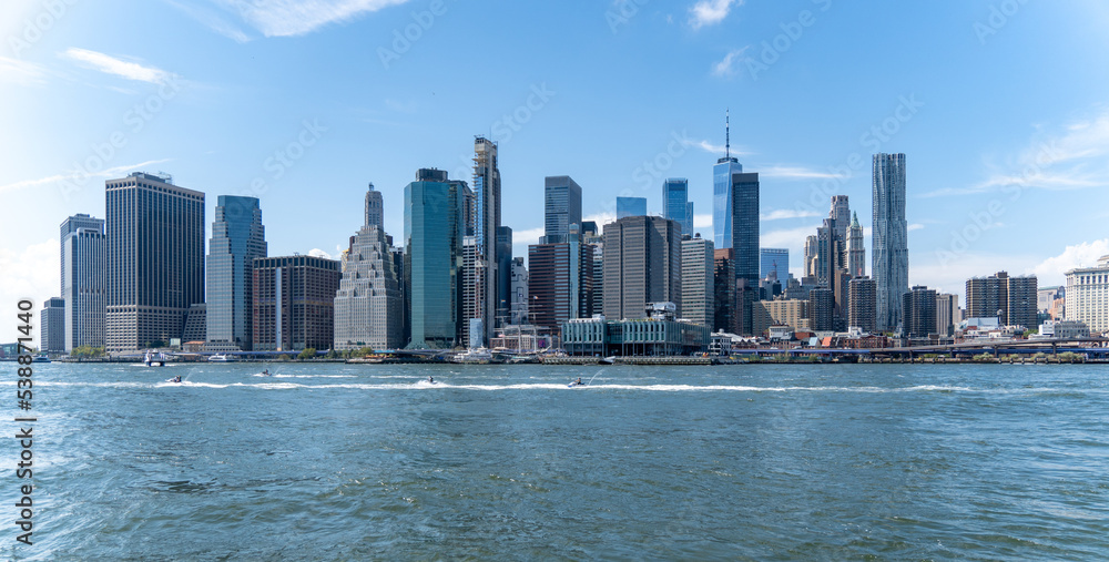 Fototapeta premium Manhattan view from Brooklyn Side, USA, New York