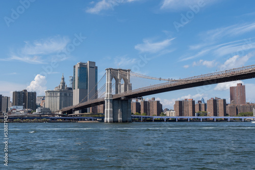 Brooklyn Bridge view with skyline of Manhattan © Vlad
