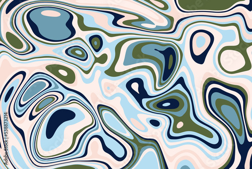 Abstract liquid striped color vector background. Liquid marble. Contemporary wallpaper aesthetics.
