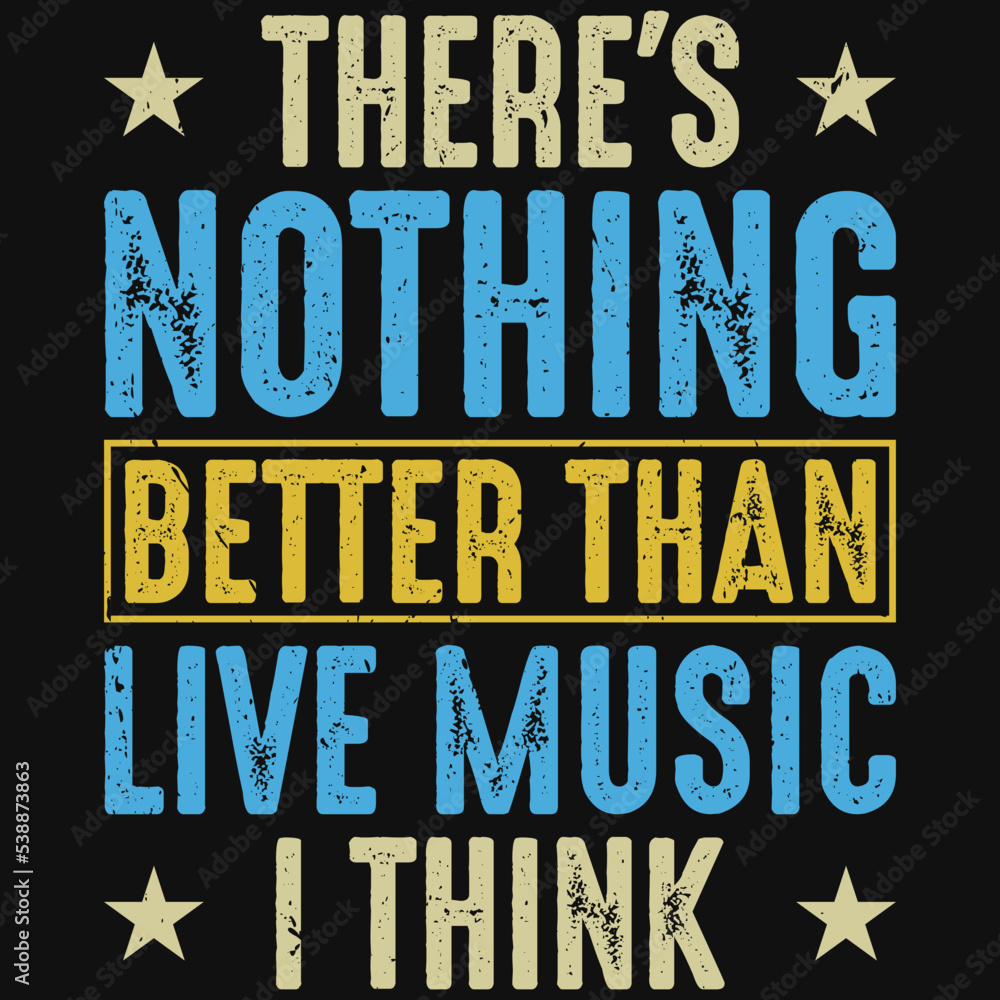 Fototapeta premium Music typography tshirt design