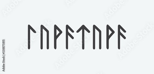 Viking Runes, bind runes and runnic sript - for success. Runic becoming, a magical symbol of success.
