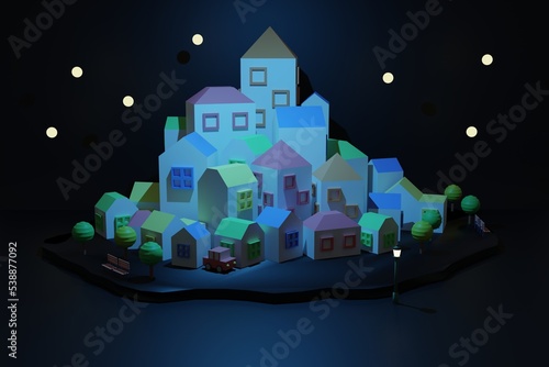 City background. 3d rendering