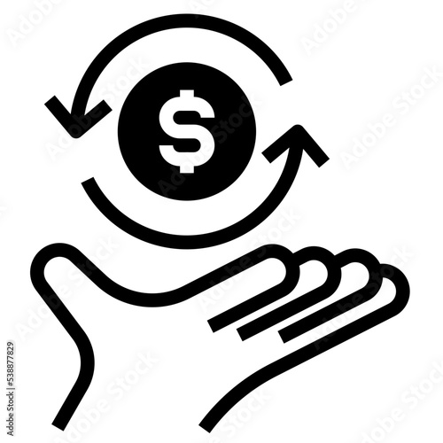 cashback outline icon
