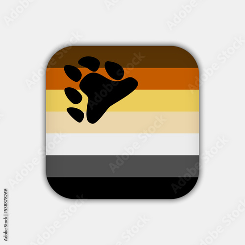 International bear brotherhood flag. Vector illustration.